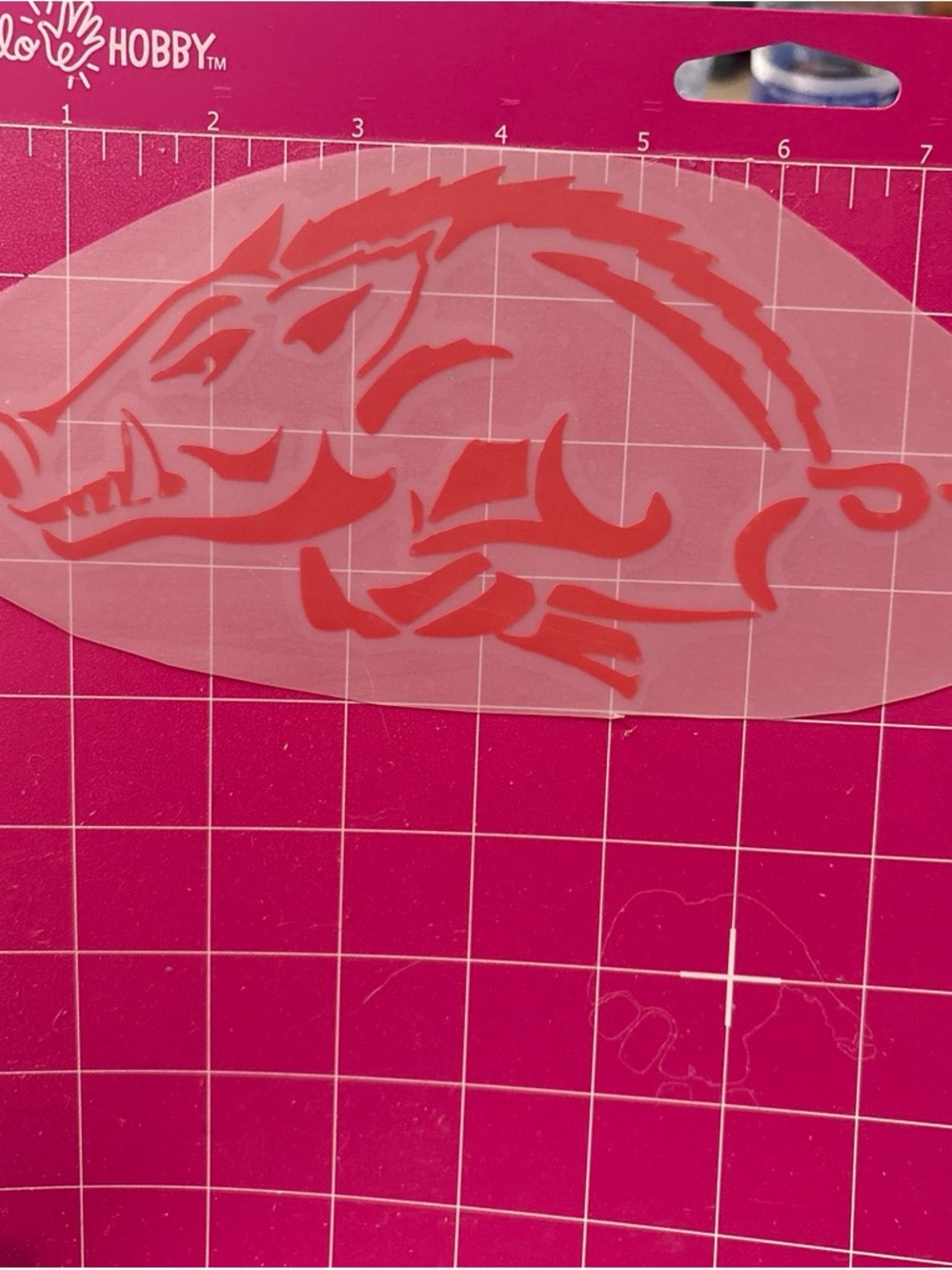 Wild Boar hogs Arkansas vinyl decal- Red